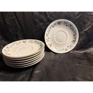 Vintage Fine China of Japan Grapevine Tea Cup Saucer Set 5.75” Set of 7